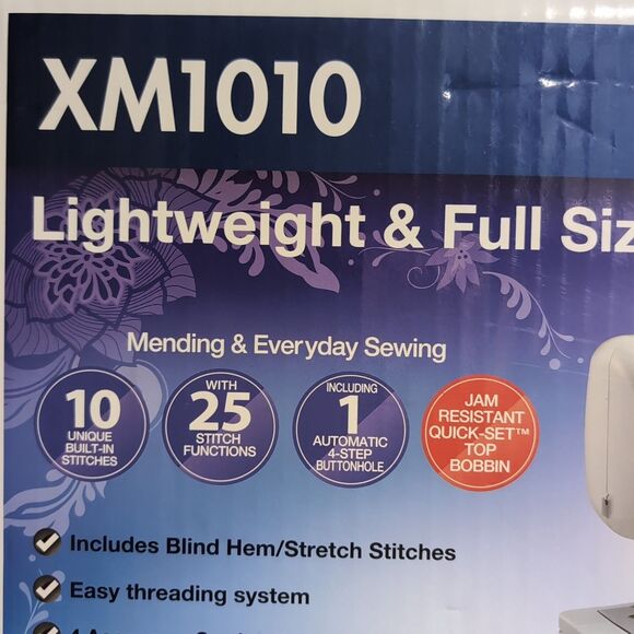 Sewing Machine, Brother XM1010, 10 Built-in Stitches, 4 Included Sewing Feet - Picture 7 of 7
